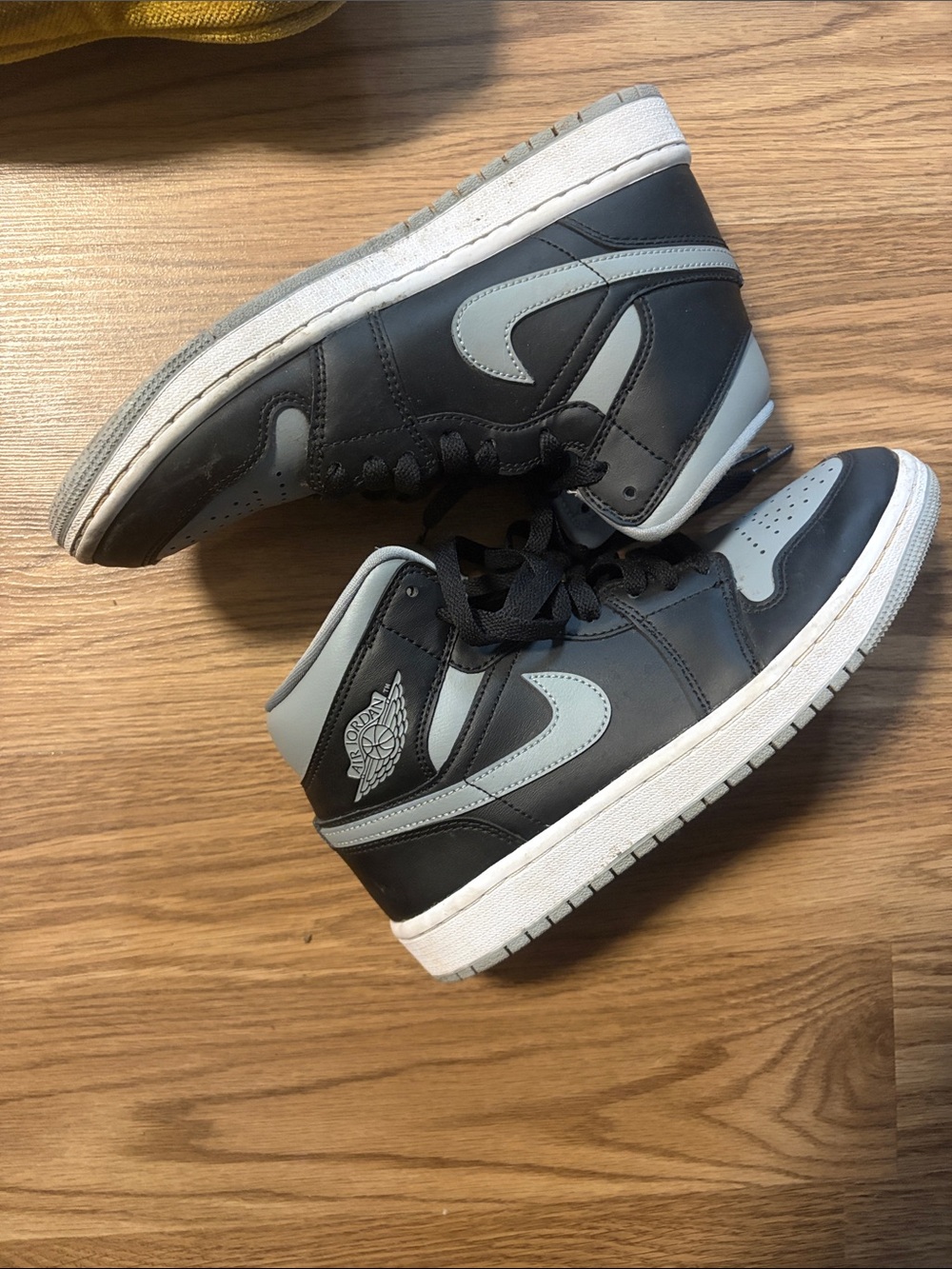 Nike Kids Black and Light Blue High-Top Sneakers